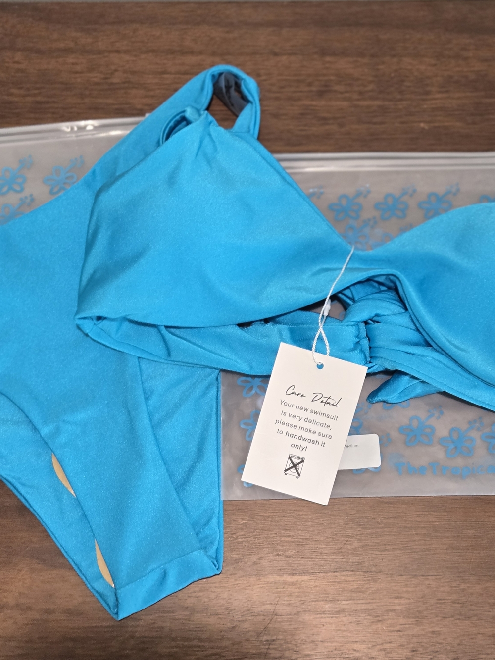 Turquoise Blue Women’s Bikini Set - The Tropical Society Size M